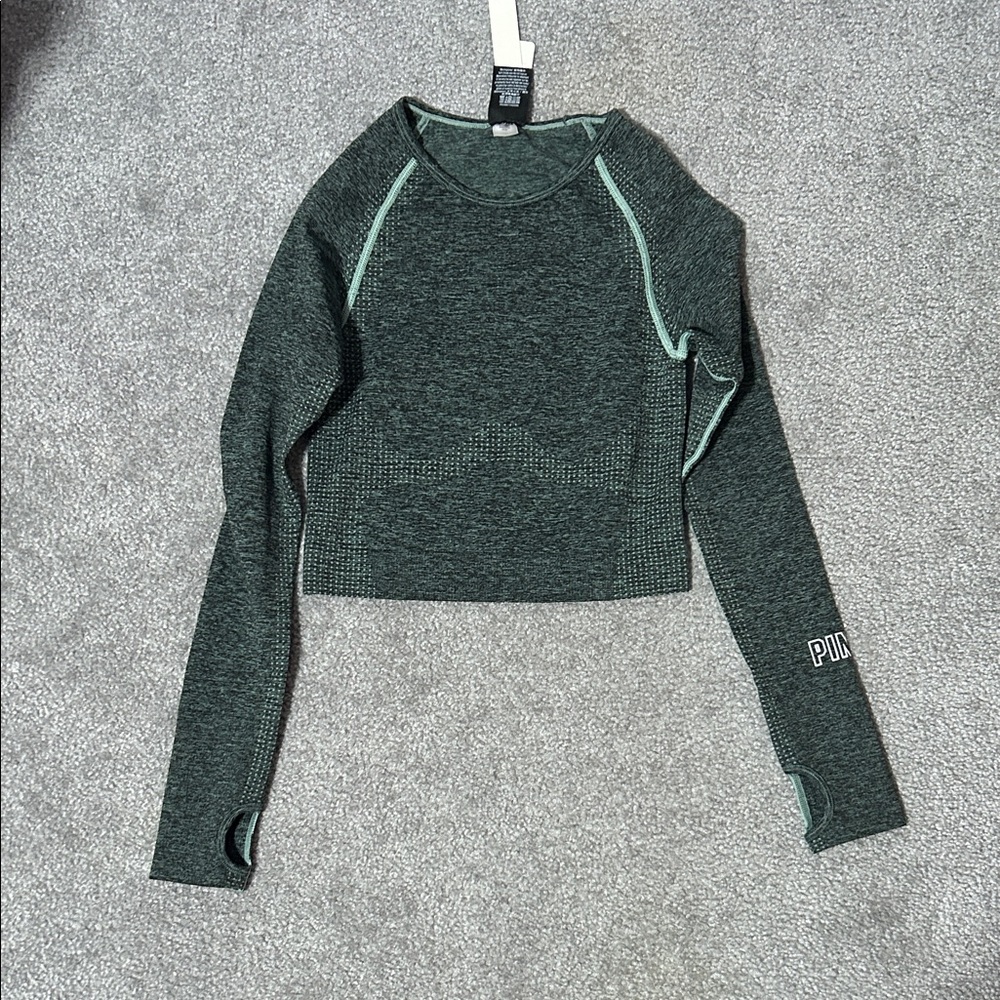 Pink Women's Dark Green Crop Top